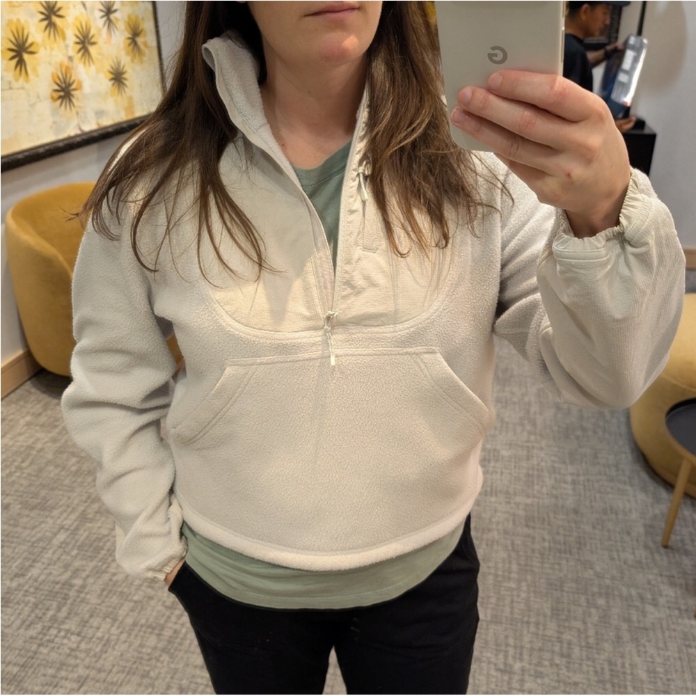 lululemon athletica Cream Half-Zip Fleece Pullover